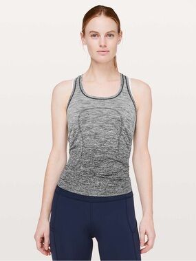 Lululemon Swiftly Tech Racerback -
Black / White (Ombre)